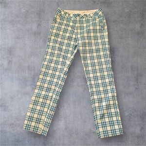 Puma Golf Men's Blue and White Plaid Pants